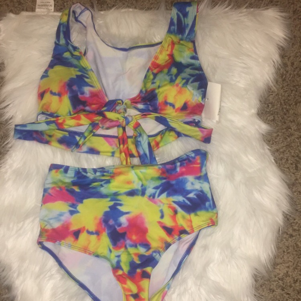 tie dye swim suit